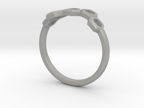Slim Honeycomb Ring by BeeLove in Aluminum: 12 / 66.5