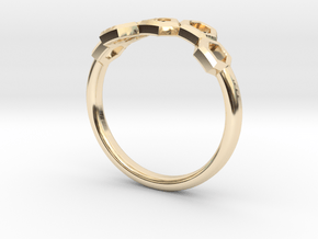 Slim Honeycomb Ring by BeeLove in 14K Yellow Gold: 5.5 / 50.25
