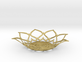 Lotus Tealight Holder in Natural Brass