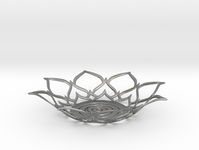 Lotus Tealight Holder in Natural Silver