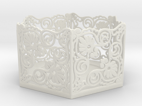 Tealight Holder in White Natural Versatile Plastic