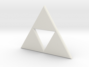 Zelda Triforce Pendant in White Natural Versatile Plastic