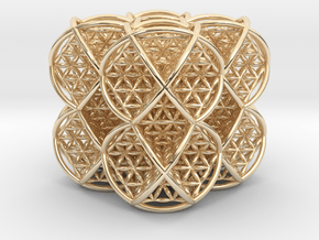 Cube of Life 2 x 2 x 2  in 14K Yellow Gold