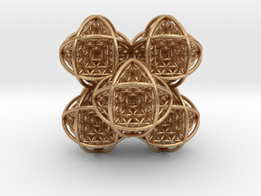 Flower of Life Stack 7 in Natural Bronze