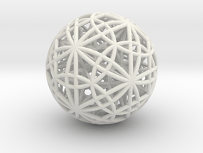 Sphere of Sacred Union 2.5" (No Bale) in White Natural Versatile Plastic