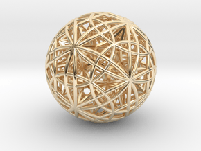 Sphere of Sacred Union 2.5" (No Bale) in 14k Gold Plated Brass