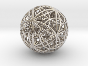 Sphere of Sacred Union 2.5" (No Bale) in Rhodium Plated Brass