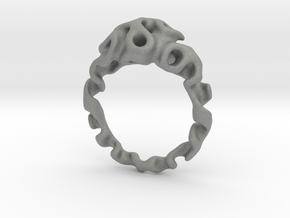 Ring  Reaction Diffusion   Size 54 in Gray PA12