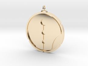 Ga-Metru Medallion in 14k Gold Plated Brass