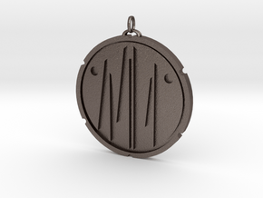Ko-Metru medallion in Polished Bronzed-Silver Steel