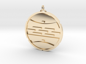 Le-Metru Medallion in 14k Gold Plated Brass