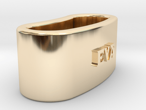 EVA napkin ring with lauburu in 14k Gold Plated Brass