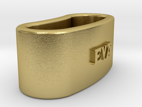 EVA napkin ring with lauburu in Natural Brass