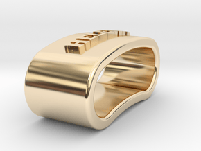 HELENA Napkin Ring with lauburu in 14k Gold Plated Brass