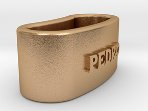 PEDRO 3D Napkin Ring with lauburu in Natural Bronze