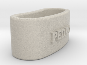 PEDRO 3D Napkin Ring with lauburu in Natural Sandstone