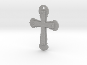 Double cross pendant in Aluminum