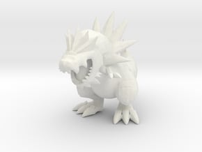 Tyrantrum in White Natural Versatile Plastic: 6mm