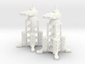 6mm - Colony Defense Tower in White Processed Versatile Plastic