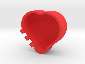 Rounded Heart Box in Red Processed Versatile Plastic
