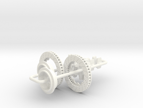 1/8 Modern 11.6 Inch Diam 4 Piston Disk Brake Setu in White Processed Versatile Plastic