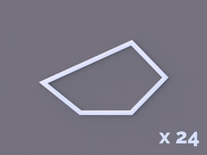 Type 7 Pentagon x24 in White Natural Versatile Plastic
