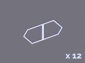 Type 1 Pentagon 2-Unit x12 in White Natural Versatile Plastic