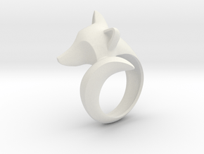 Stylish decorative fox ring in White Natural Versatile Plastic