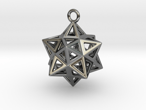 Dodecastar Pendant in Fine Detail Polished Silver
