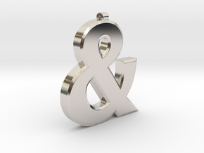 Ampersand Pendant in Platinum