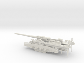 schwerer gustav 80cm railway artillery 1/160  in White Natural Versatile Plastic