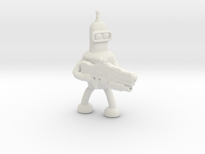 Futurama Bender Survivor miniature for games rpg in White Natural Versatile Plastic