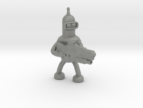 Futurama Bender Survivor miniature for games rpg in Gray PA12