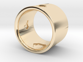 Simple Honeycomb Band in 14k Gold Plated Brass: 4 / 46.5