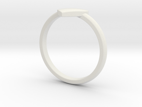 Simple heart ring  in White Natural Versatile Plastic