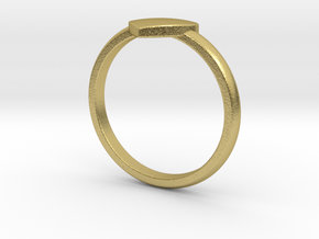 Simple heart ring  in Natural Brass