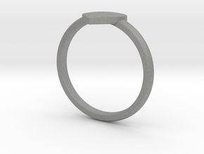 Simple heart ring  in Gray PA12