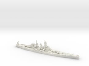 US North Carolina-Class Battleship in White Natural Versatile Plastic