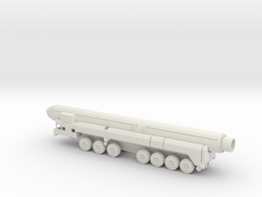 1/100 Scale Russian SS-25 RT-2PM Launcher W Missil in White Natural Versatile Plastic