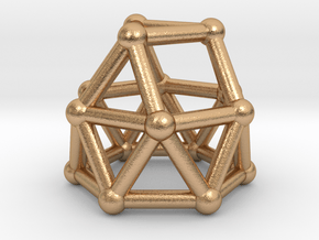 0780 J22 Gyroelongated Triangular Cupola #2 in Natural Bronze