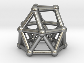 0780 J22 Gyroelongated Triangular Cupola #2 in Natural Silver