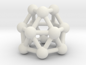 0781 J22 Gyroelongated Triangular Cupola #3 in White Natural Versatile Plastic
