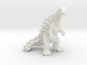 Retrosaur - Stegosaurus, Plastic & Metal in White Natural Versatile Plastic: Small