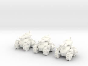 6mm - All terrain Dual Railgun Assault Tank in White Processed Versatile Plastic