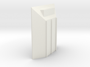 merritt front end cap  in White Natural Versatile Plastic: 1:64 - S