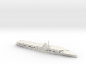 British Courageous-Class Aircraft Carrier in White Natural Versatile Plastic: 1:1800