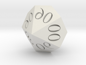 Lucky Dragon Dice! in White Natural Versatile Plastic: d00