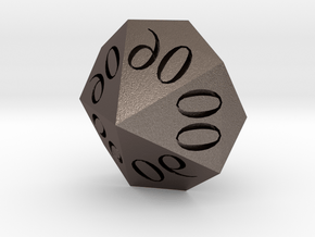 Lucky Dragon Dice! in Polished Bronzed-Silver Steel: d00