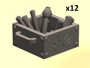 28mm stick bomb boxes in Tan Fine Detail Plastic