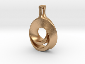 Möbius pendant in Natural Bronze: Extra Small
